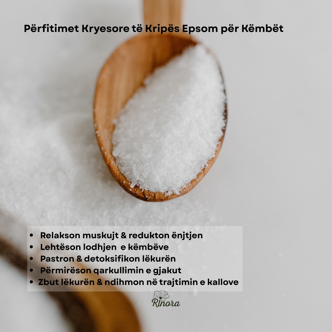 Kripë Epsom për këmbët